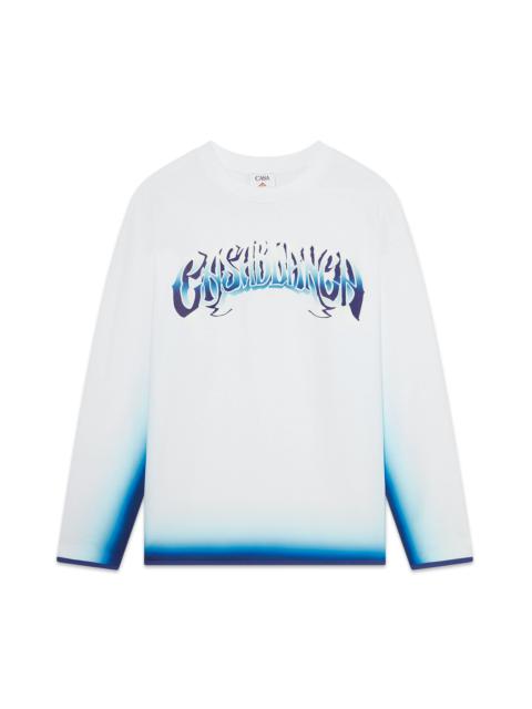 Blue Fade Long Sleeve T-Shirt | Casablanca Paris