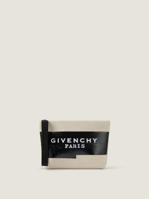 GIVENCHY TAPE POUCH IN CANVAS