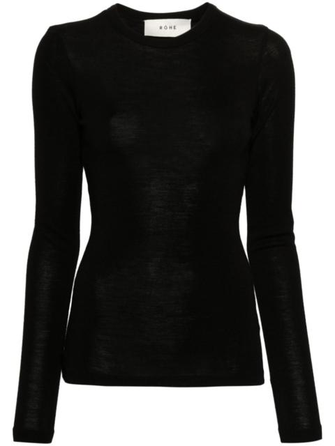 crew-neck merino wool jumper