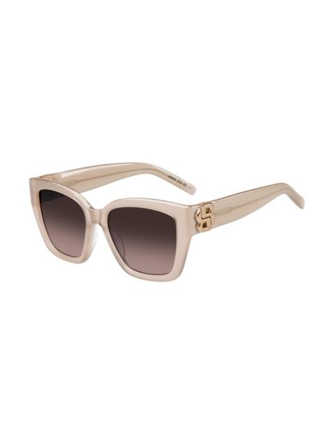 NUDE-ACETATE SUNGLASSES WITH DOUBLE B MONOGRAM