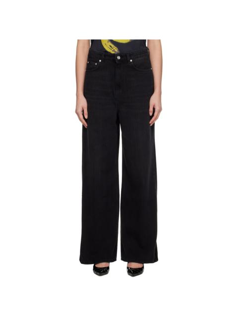 Black Washed Baggy Jeans