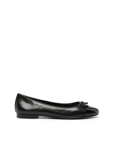 cap-toe ballerina shoes