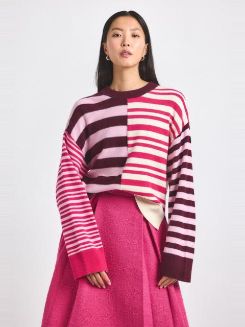 AVALON SPLICED STRIPE SWEATER