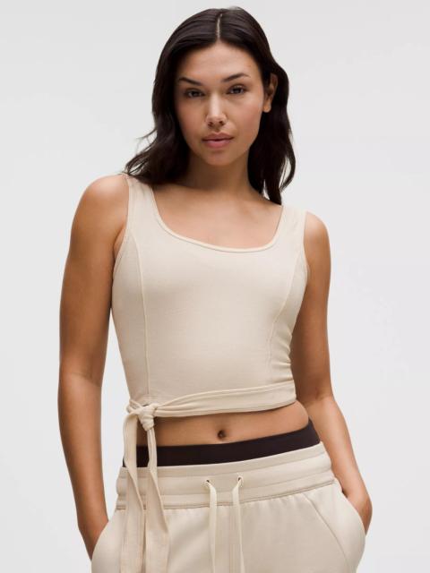 Side-Tie Cropped Tank Top