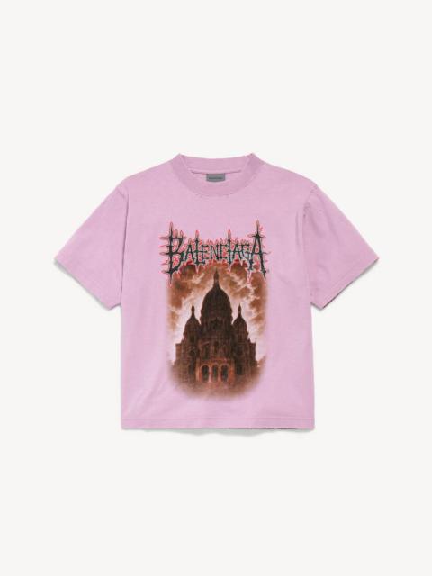 Women's Balenciaga Sacré Cœur T-shirt Medium Fit in Old Pink