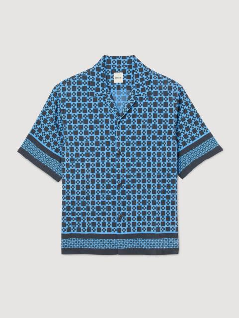SQUARE CROSS MOTIF FLOWING SHIRT