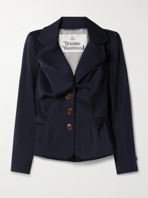 Gathered Wool-twill Peplum Jacket