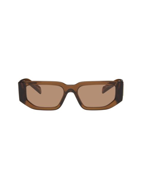 Brown Rectangle Sunglasses