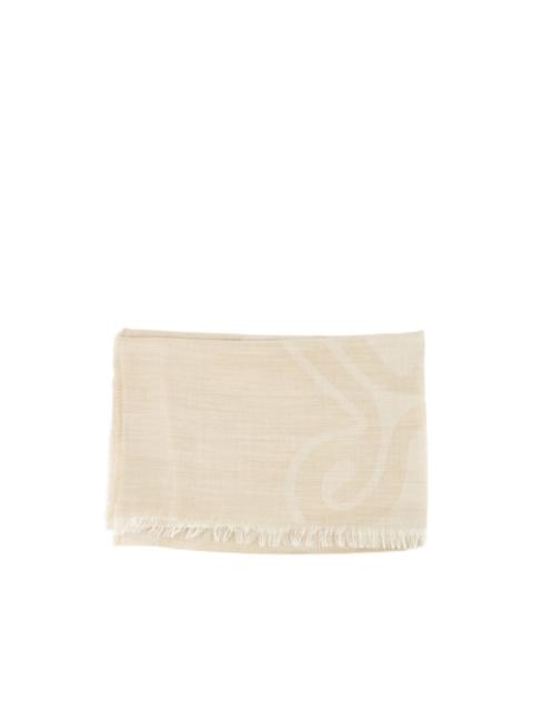 logo cashmere scarf