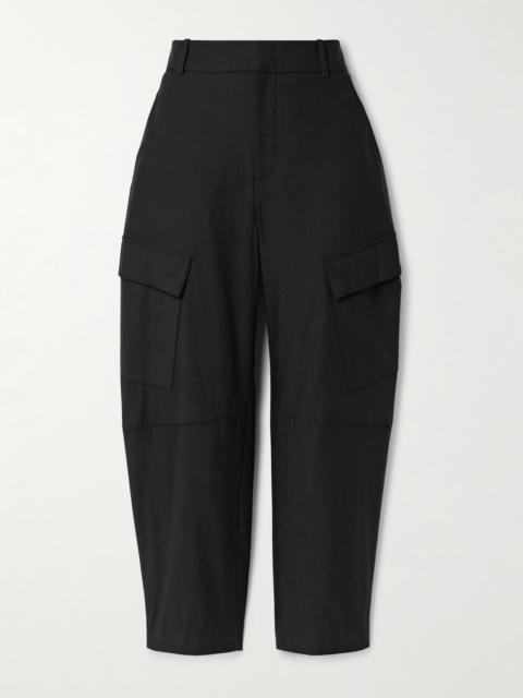 Lyocell And Cotton-blend Twill Barrel-leg Cargo Pants