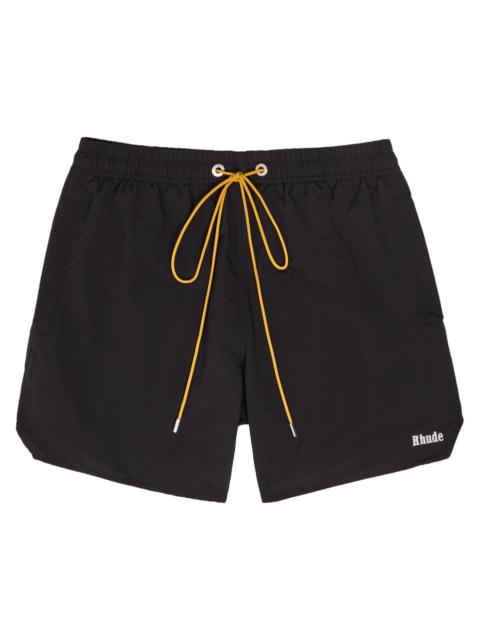 Rhude Classic Logo-embroidered Nylon Swim Shorts