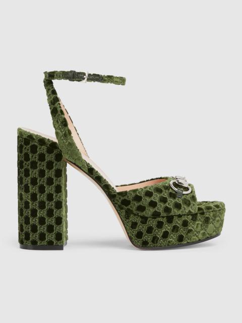 Women's platform sandal with Horsebit
