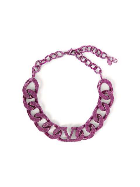 VLogo Signature curb-chain necklace
