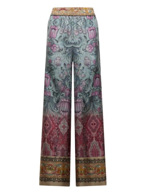 floral-pattern trousers