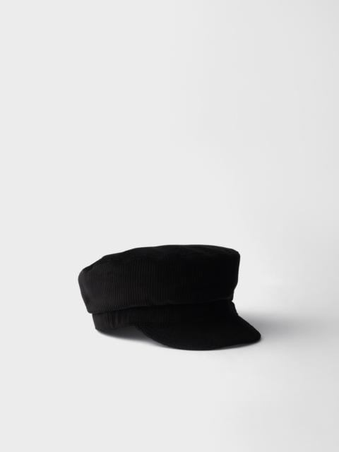 Corduroy newsboy cap