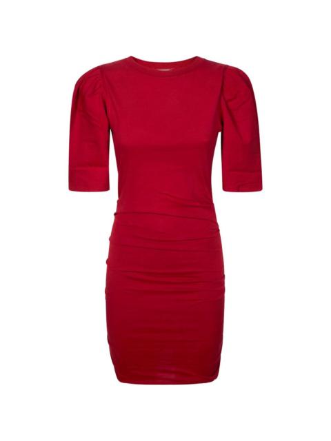 Mylda puff-sleeve gathered mini dress