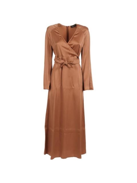brown maxi  dress