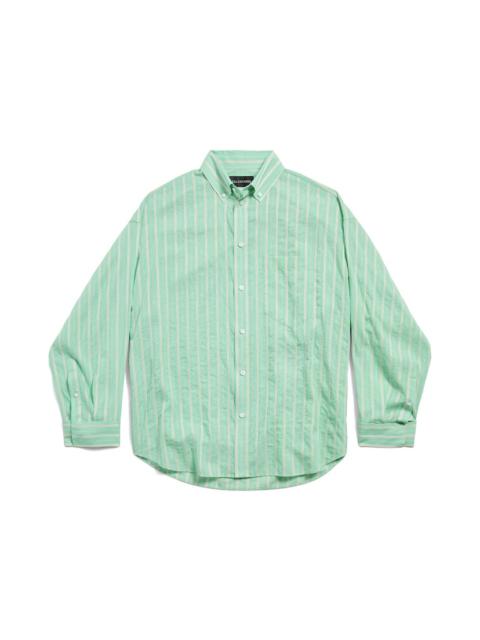 Cocoon Shirt in Green/white