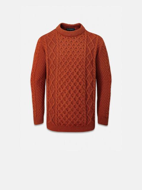 Men's Aran Jumper Burnt Orange