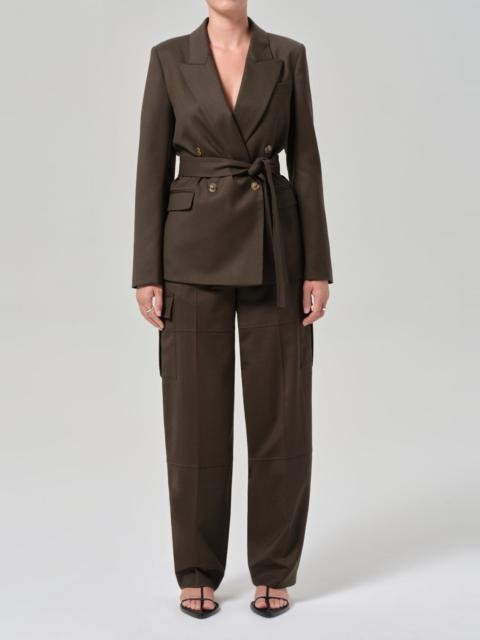 Belted Peak Label Blazer
In Tobacco