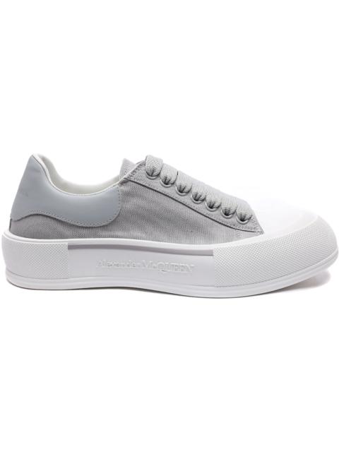 Alexander McQueen Deck Skate Plimsoll Lace-Up Lilac Grey