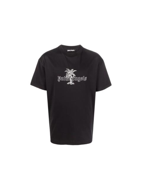 Palm Angels Sunset Palm Logo T-shirt Black/White