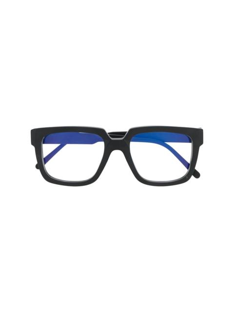 two tone square frame glasses