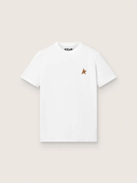 Women’s tennis-inspired T-shirt with print on the back