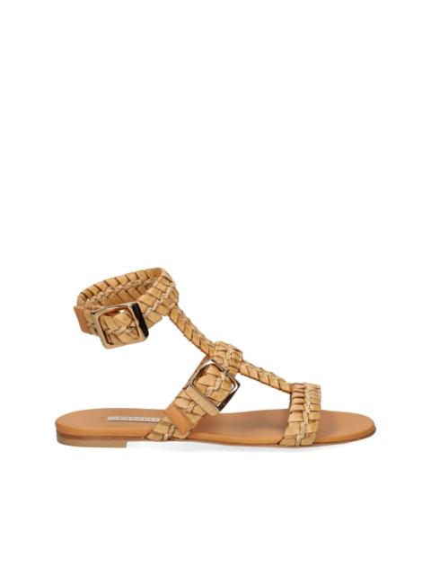 braided-strap flat sandals