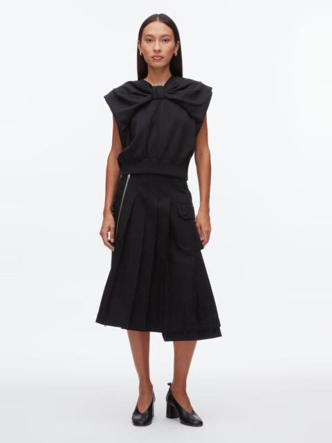 Draped Bow French Terry Top