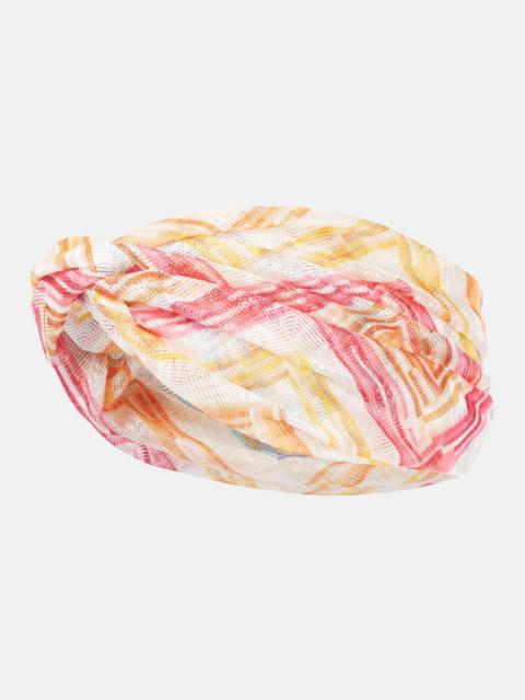 Zigzag lamé head wrap