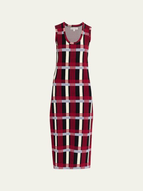 Juliette Scoop-Neck Sleeveless Midi Dress