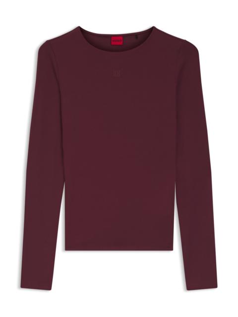 LOGO-PRINT TOP IN STRETCH JERSEY