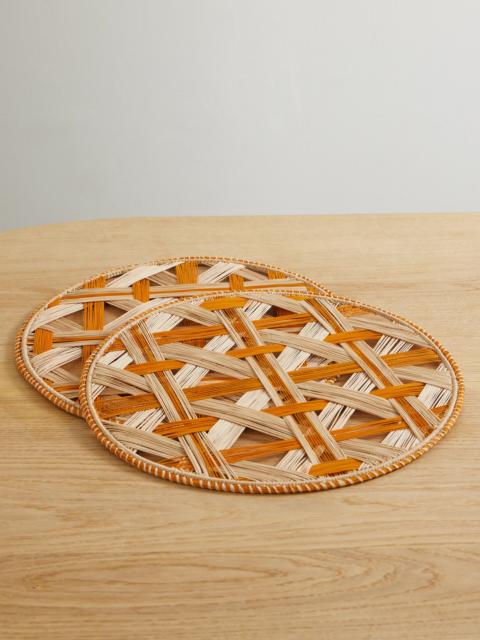 Set Of Two Straw Placemats