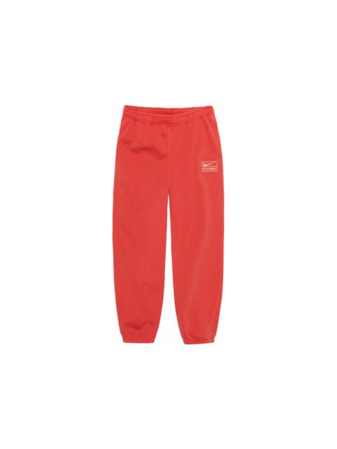 Stussy x Nike Pigment Dyed Fleece Sweatpants Habanero Red