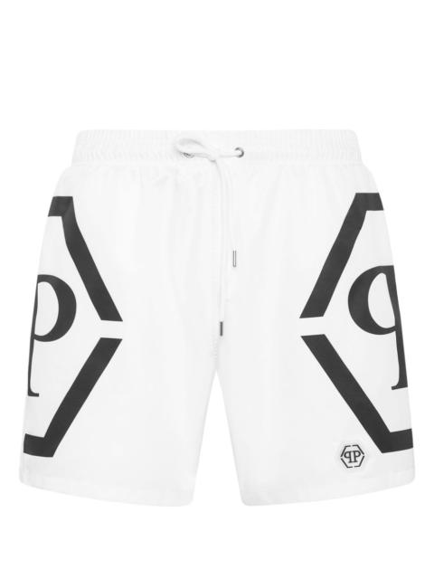 logo-print swim shorts