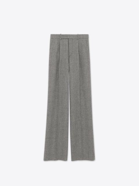 flared pants in prince of wales flannel