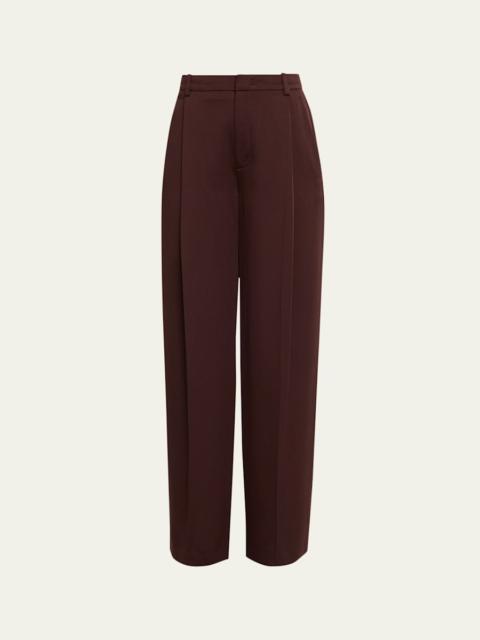 Mid-Rise Wide-Leg Trousers