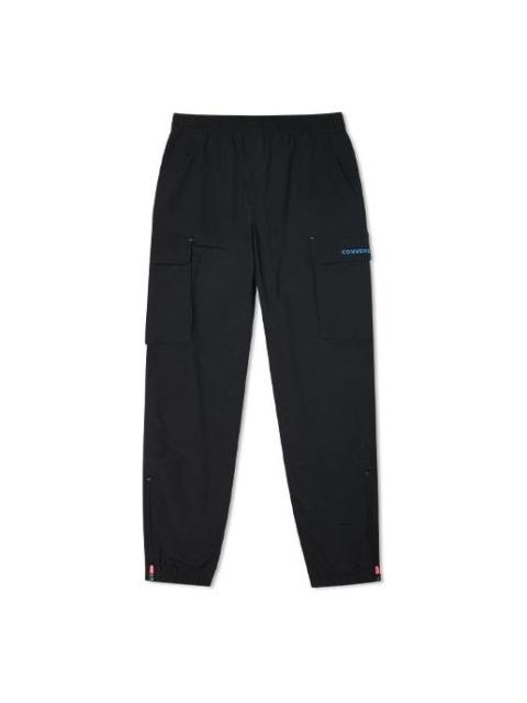Converse Woven Cargo Multiple Pockets Casual Jogging Sports Long Pants/Trousers Dark Black 10021104-