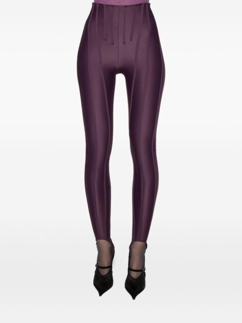 high-waist panelled leggings