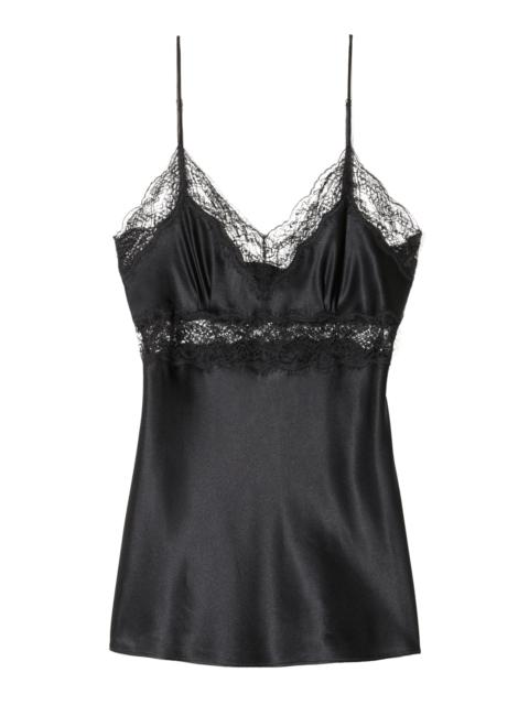 Felicie Lace Silk Cami Top black