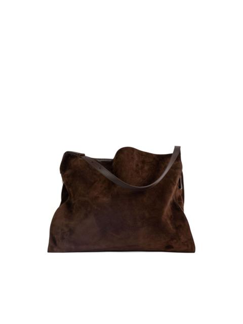 suede tote bag