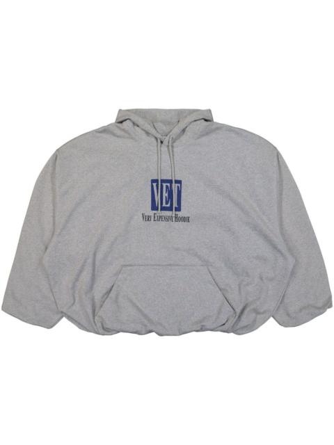 logo-print boxy hoodie