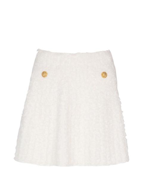 button-embellishment mini skirt
