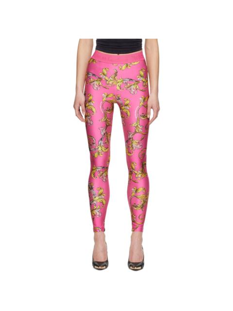 Pink Outline Barocco Leggings