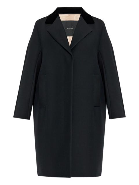 Mammola velvet-collar coat