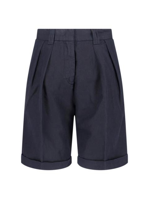 COTTON AND LINEN SHORTS