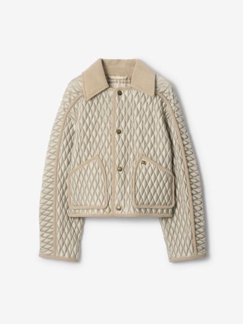 Cropped Quilted Nylon Floriston Jacket