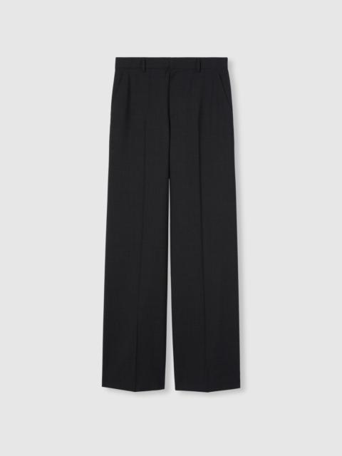 Wool pants with logo