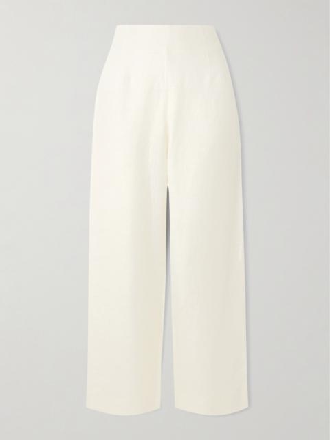Noelle Linen Straight-leg Pants